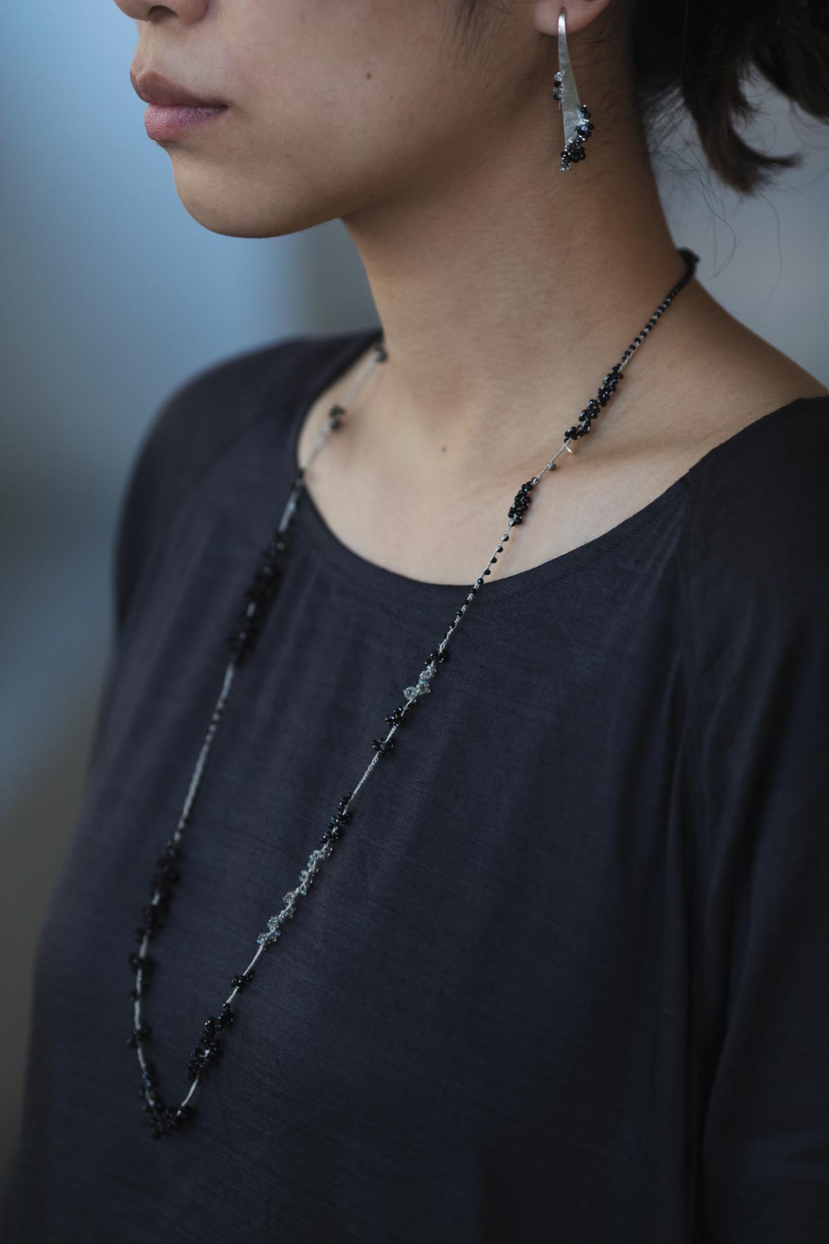 ヨーガンレール 天然石と絹糸のネックレス ババグーリ - ネックレス